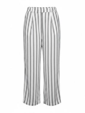 a new day Striped Wide-Leg Pants - White & Gray